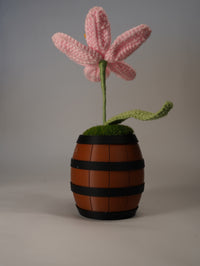 Handmade Crochet Sunflower in DK Barrel Pot