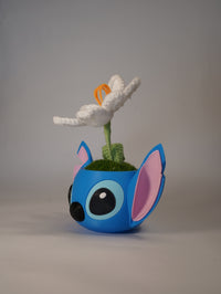 Handmade Crochet Sunflower in Stitch-Inspired Flower Pot