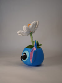 Handmade Crochet Sunflower in Stitch-Inspired Flower Pot