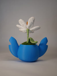 Handmade Crochet Sunflower in Stitch-Inspired Flower Pot