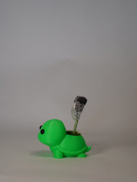 Handmade Crochet Flower in Turtle Flower Pot