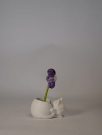 Handmade Crochet Flower in Cat Flower Pot