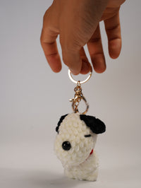 Handmade Snoopy-Inspired Crochet Keychain