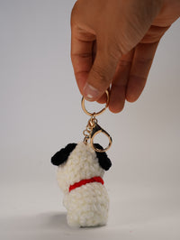 Handmade Snoopy-Inspired Crochet Keychain