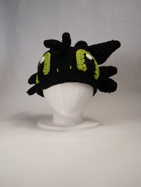 Handmade Dragon-Inspired Crochet Beanie