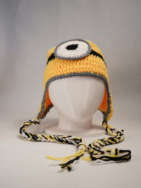 Handmade Minion-Inspired Crochet Beanie
