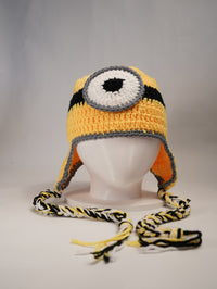 Handmade Minion-Inspired Crochet Beanie