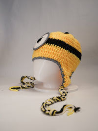 Handmade Minion-Inspired Crochet Beanie