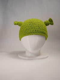 Handmade Shrek-Inspired Crochet Beanie