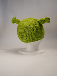 Handmade Shrek-Inspired Crochet Beanie