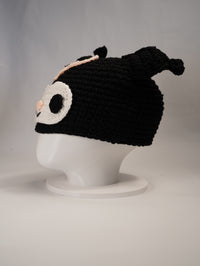 Handmade Kuromi-Inspired Crochet Beanie